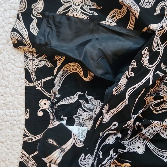 Rena Rowan For SAVILLE, Summer, Spring, Elegant Black and White Patterned Skirt