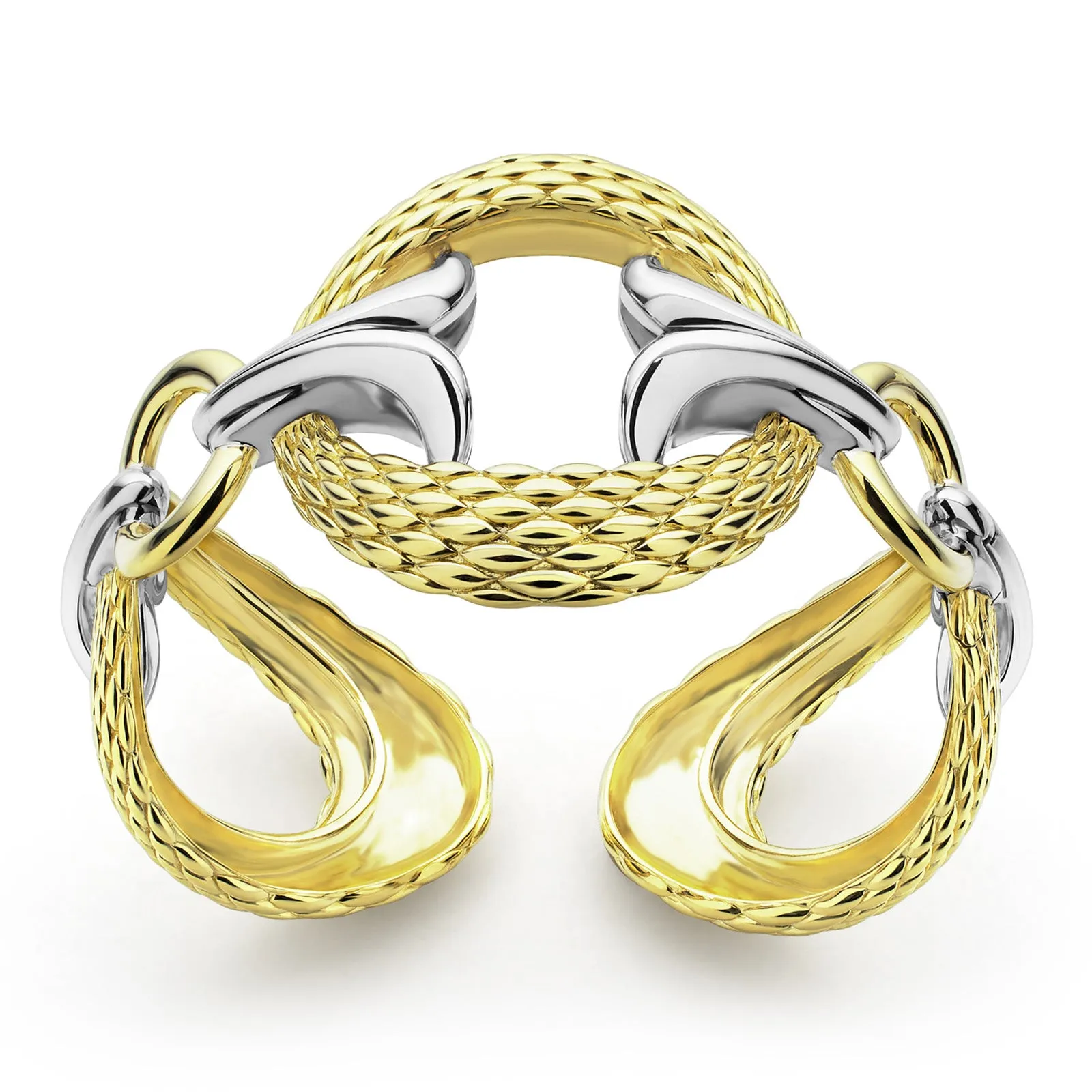 Rendezvous Cuff 45mm - Two Tone Gold   Silver