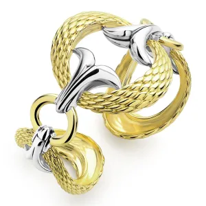 Rendezvous Cuff 45mm - Two Tone Gold   Silver