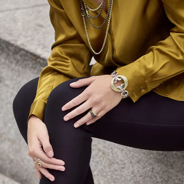 Rendezvous Cuff 45mm - Two Tone Gold   Silver