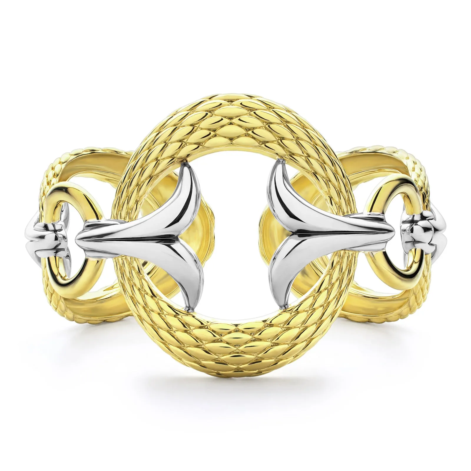 Rendezvous Cuff 45mm - Two Tone Gold   Silver
