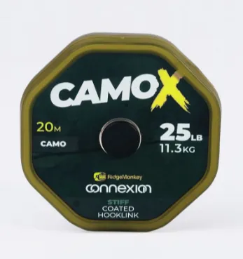 Ridgemonkey CamoX Stiff Coated Hooklink 25lb