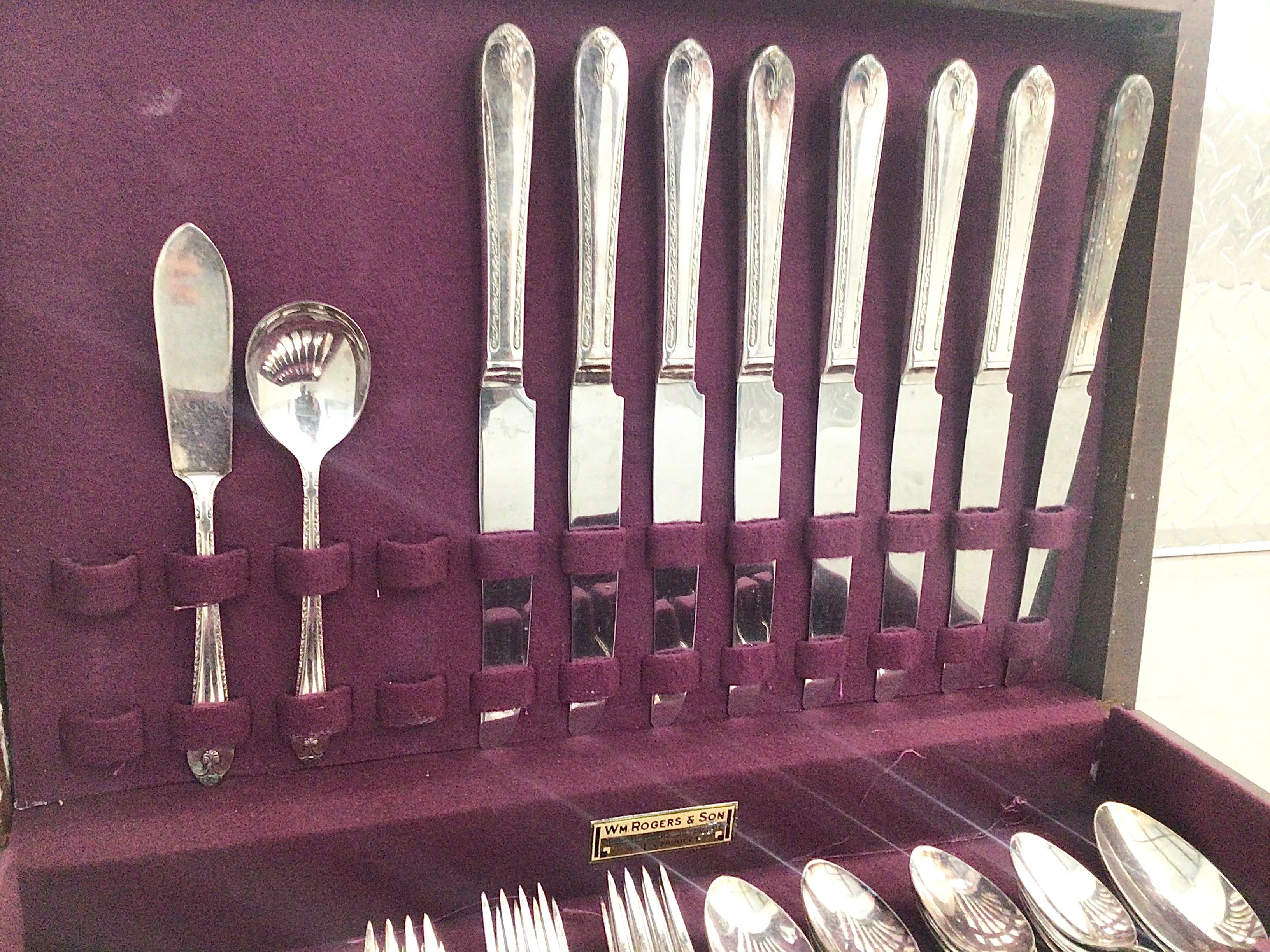 ROGERS SILVER FLATWARE SET 52 pcs ~EXQUISITE~