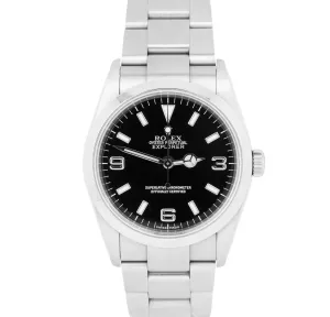 Rolex Explorer I BLACK Dial 36mm 3-6-9 Oyster Stainless Steel Watch 114270