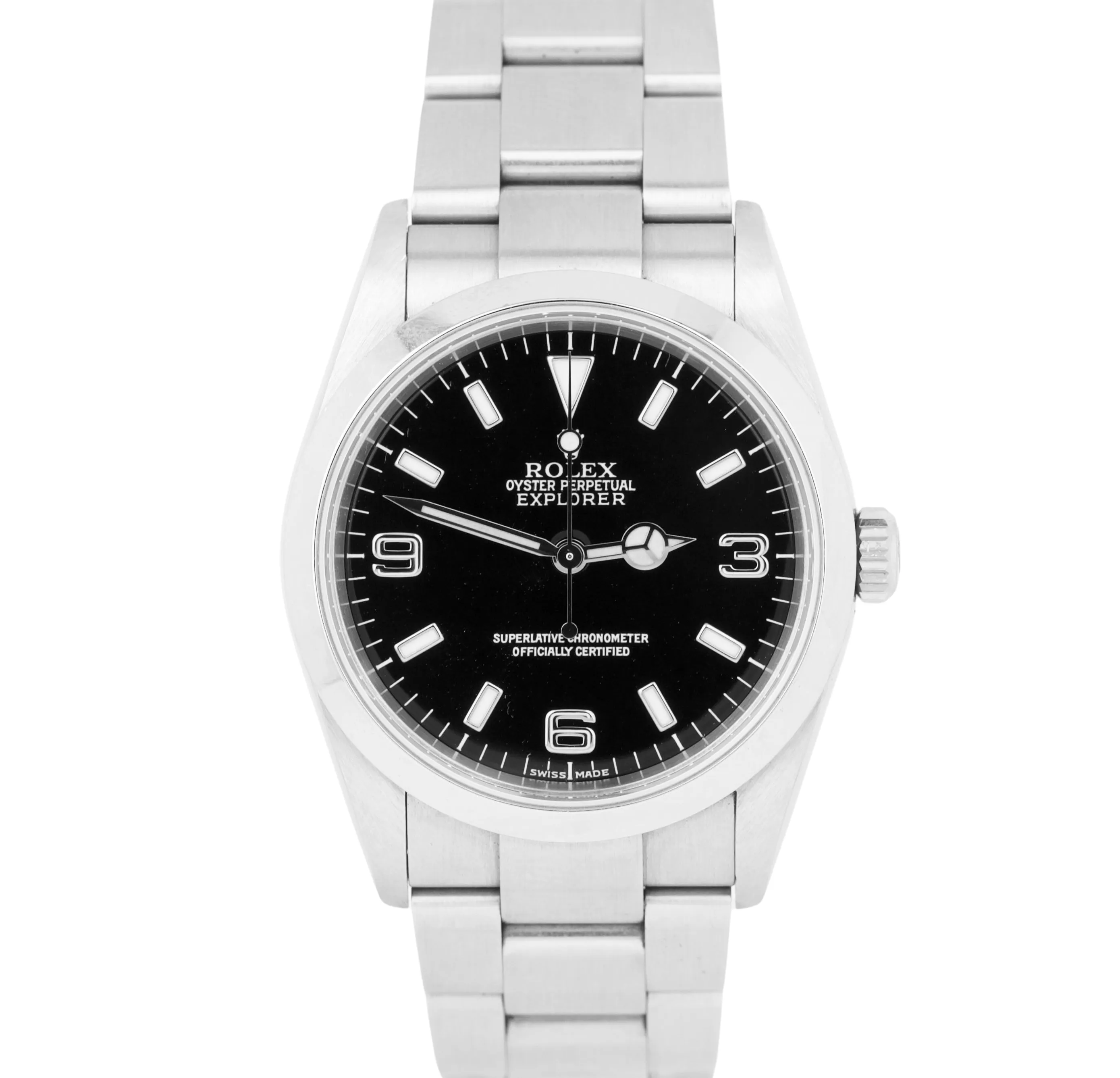 Rolex Explorer I BLACK Dial 36mm 3-6-9 Oyster Stainless Steel Watch 114270