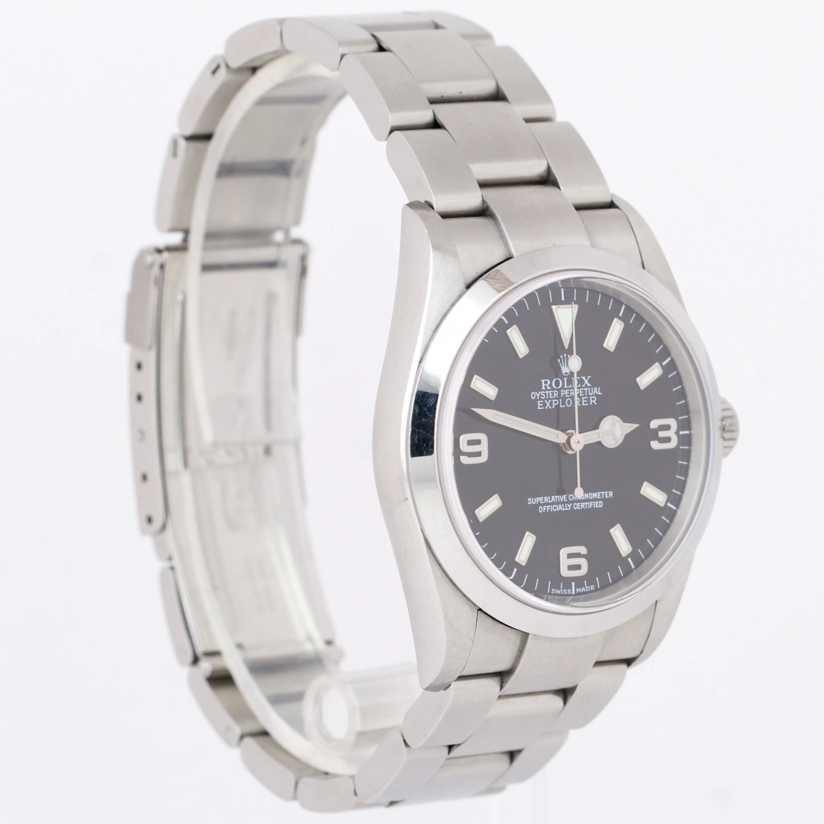 Rolex Explorer I BLACK Dial 36mm 3-6-9 Oyster Stainless Steel Watch 114270