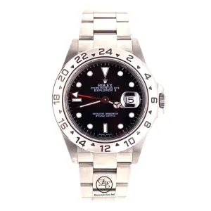Rolex Explorer II 16570 Black Dial GMT Oyster Date PAPERS