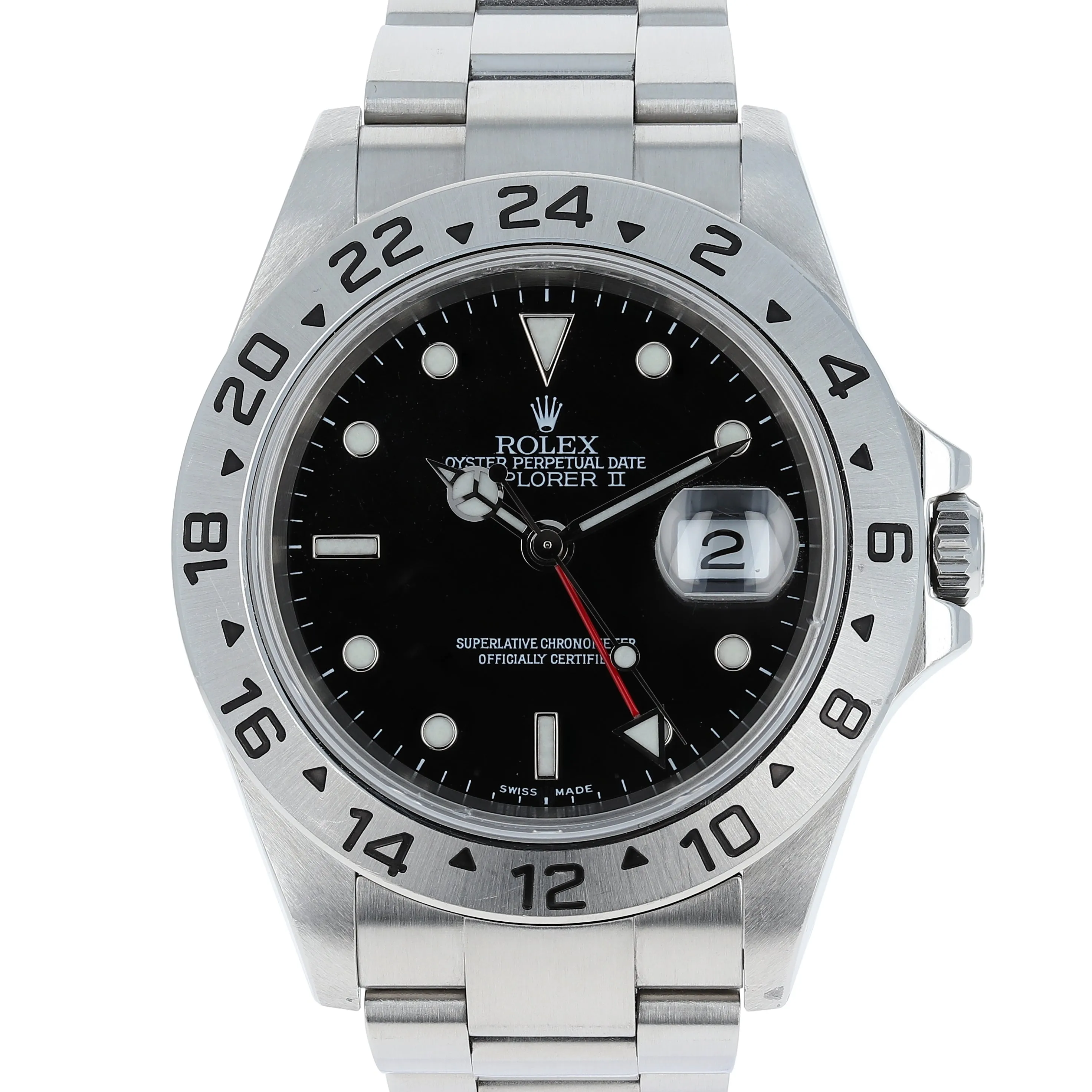 Rolex Explorer II 16570 T Black 2006 Unpolished No Holes Oyster Steel 40 mm