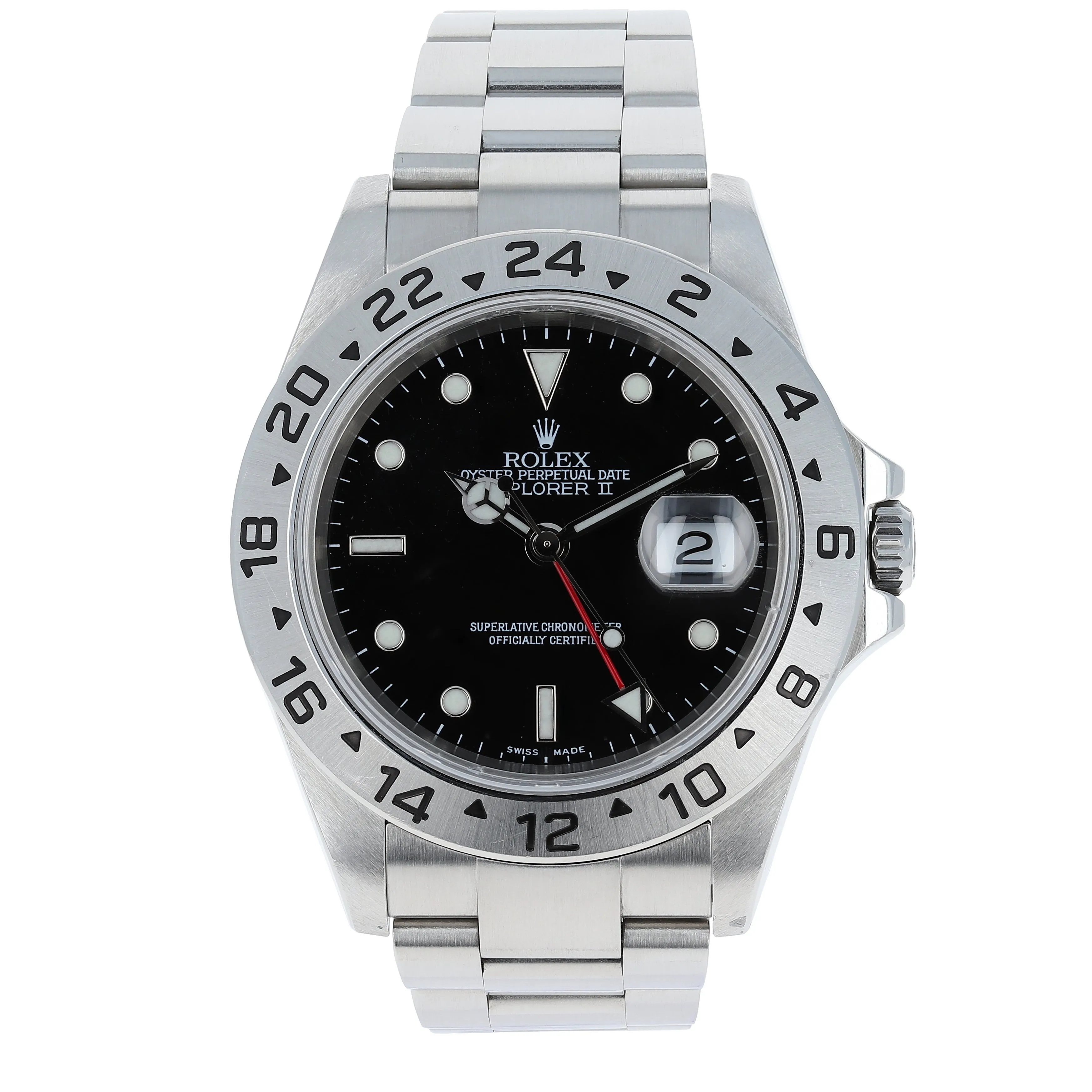 Rolex Explorer II 16570 T Black 2006 Unpolished No Holes Oyster Steel 40 mm