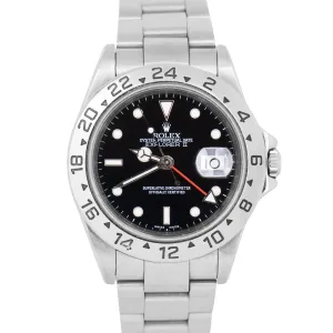 Rolex Explorer II Black Stainless Steel Oyster Automatic Date 40mm 16570 Watch