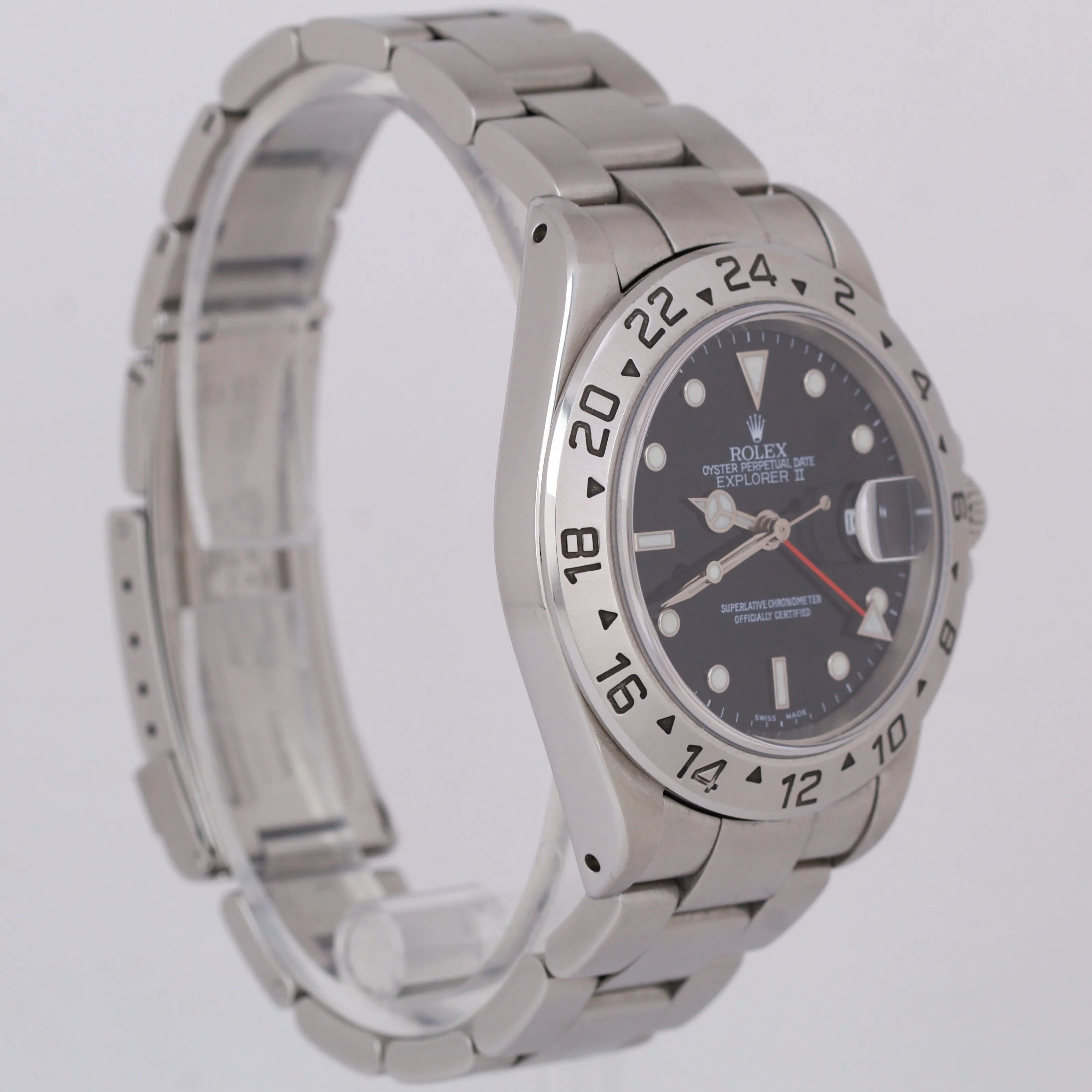 Rolex Explorer II Black Stainless Steel Oyster Automatic Date 40mm 16570 Watch