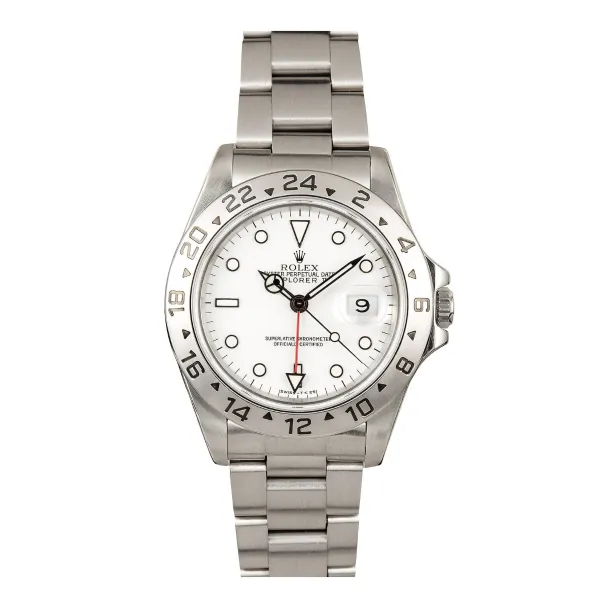 Rolex Explorer II Date #16570 White Dial