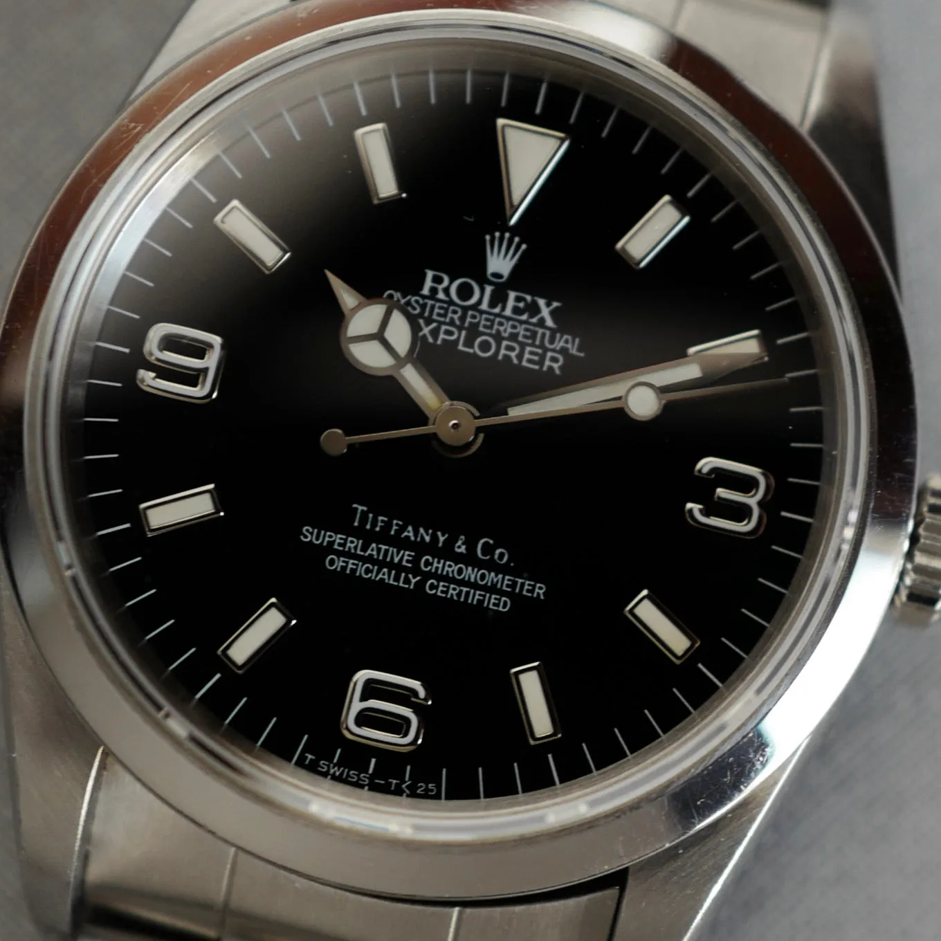 Rolex Steel Explorer Ref. 14270 Retailed by Tiffany & Co.