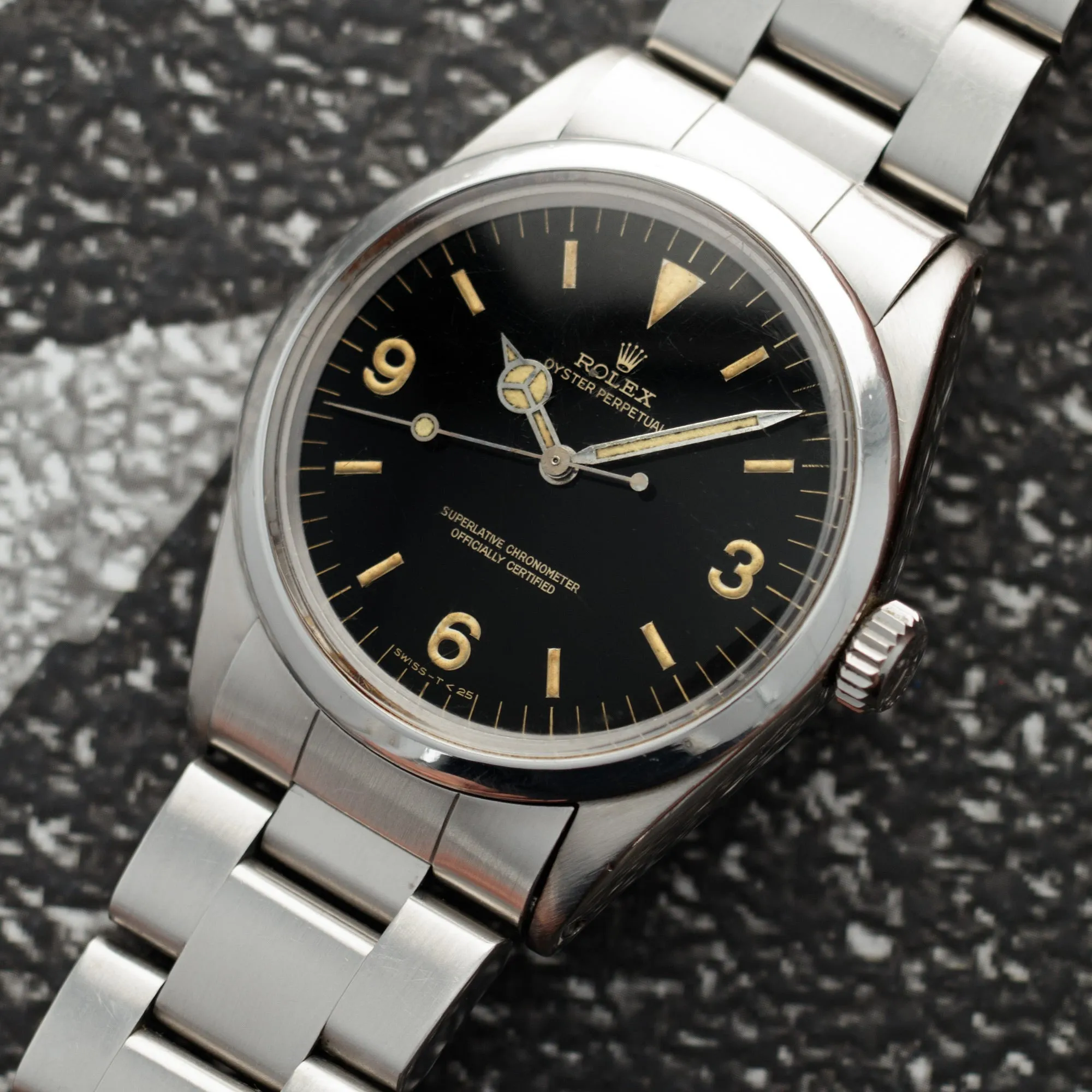 Rolex Steel Gilt Dial Explorer Ref. 1016