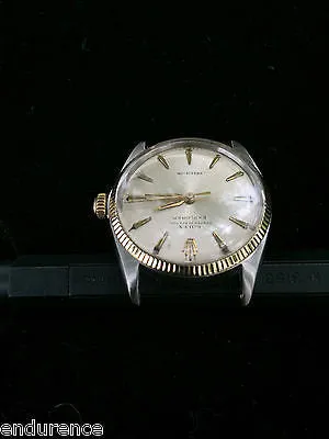 ROLEX VINTAGE RARE EXPLORER OYSTER PERPETUAL PRECISION 2TONE STEEL 14K 5501