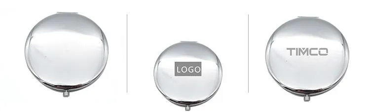Round Flip Pocket Mirror with Flamingo Designs