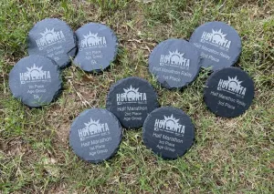 Round Slate Coaster - Rustic Cut