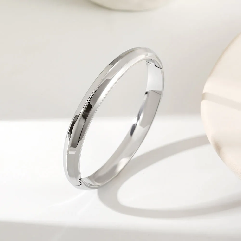 Round smooth surface bracelet-NSB1802ST-S