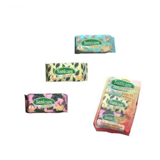 SANICARE Mini Wipes Summer Breeze Scent 6-Packs