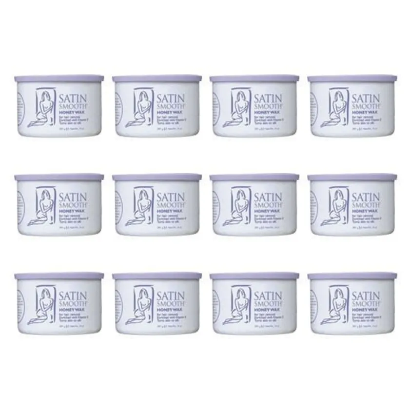 Satin Smooth - Wax Pot - Honey w/ Vitamin E Wax 14oz.