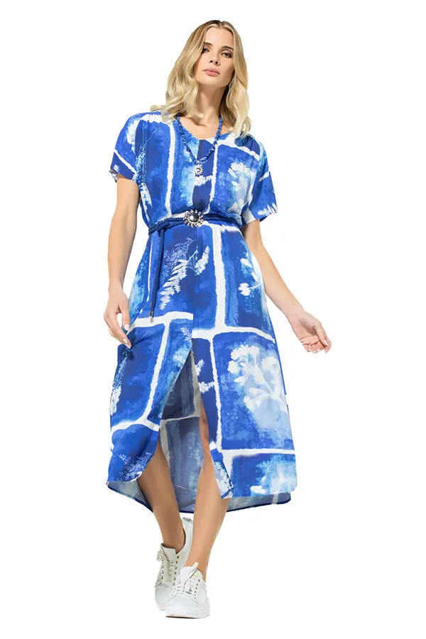 SEA PRINT SUPPLE DRESS
