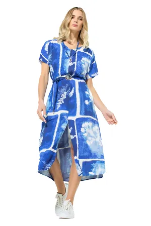 SEA PRINT SUPPLE DRESS