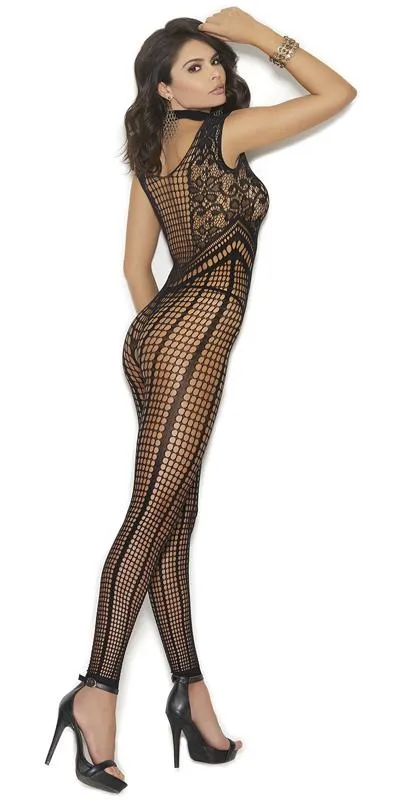 Sexy Excite Black Fishnet Open Crotch Bodystocking