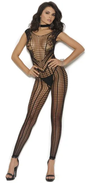 Sexy Excite Black Fishnet Open Crotch Bodystocking