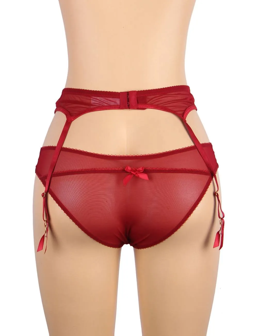 Sexy Exquisite Lace Plus Size Garter Panty