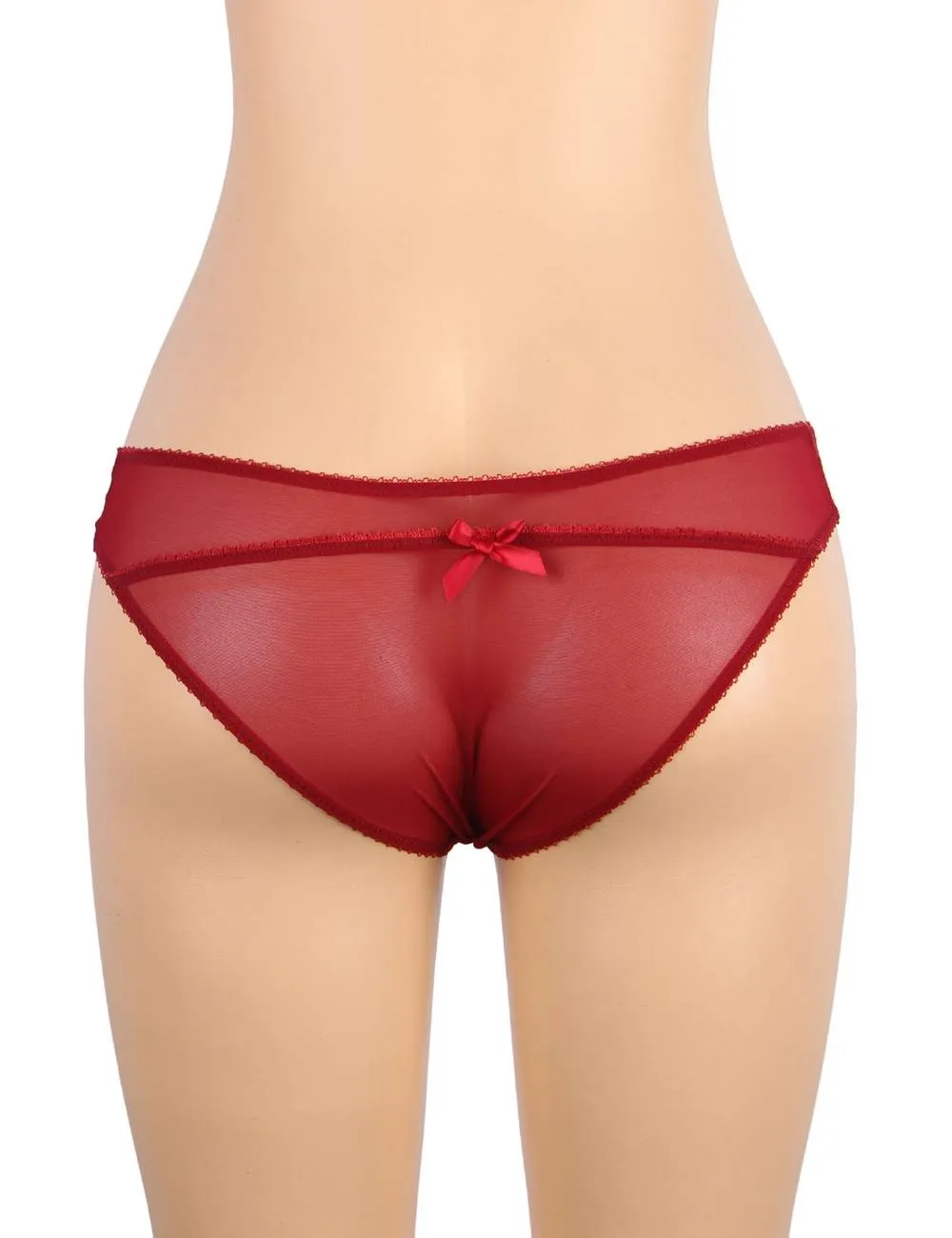 Sexy Exquisite Lace Plus Size Garter Panty