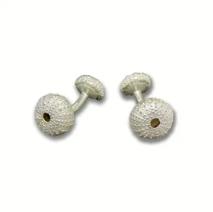 Silver Double Sea Urchin Cufflinks
