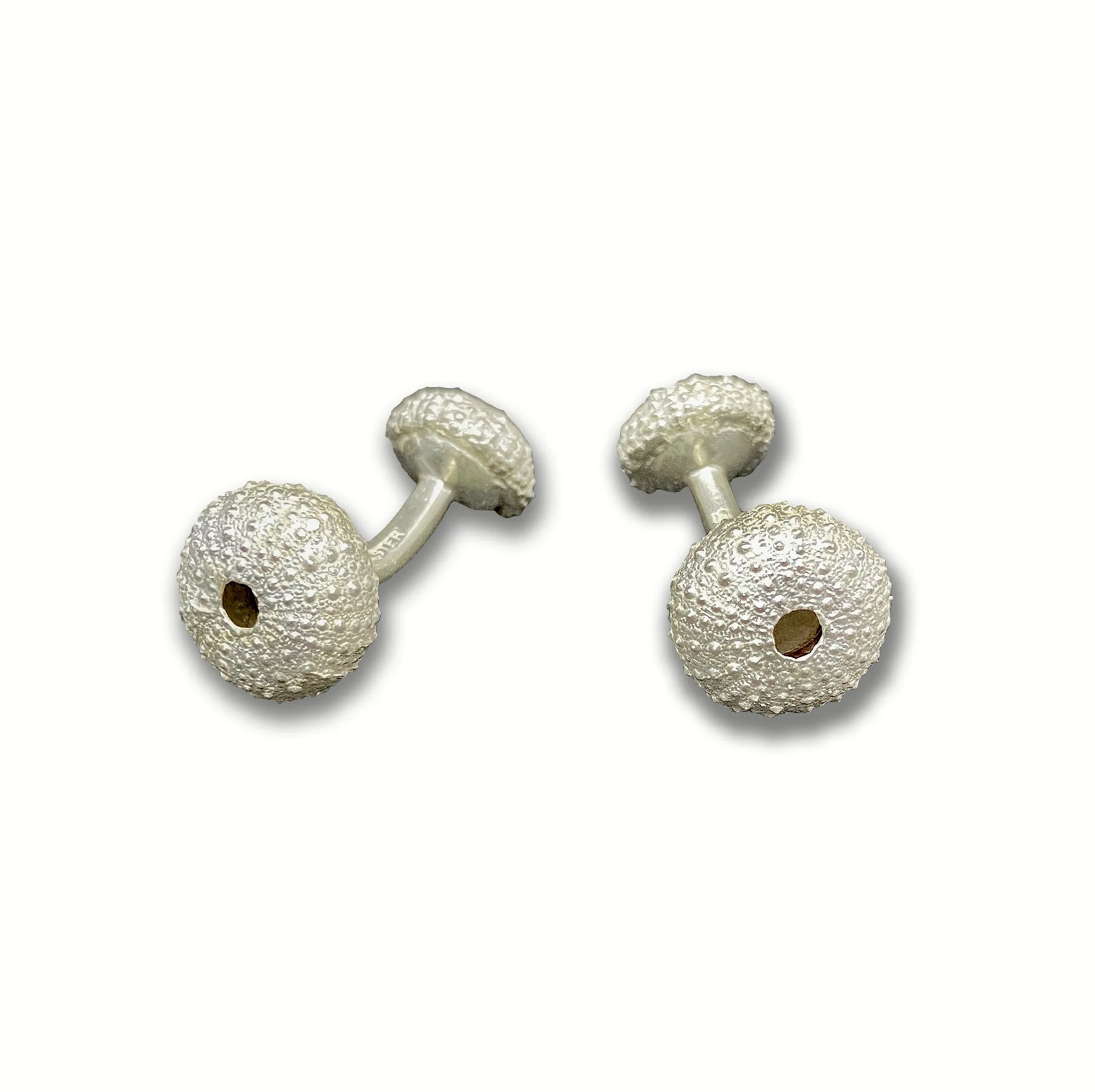 Silver Double Sea Urchin Cufflinks