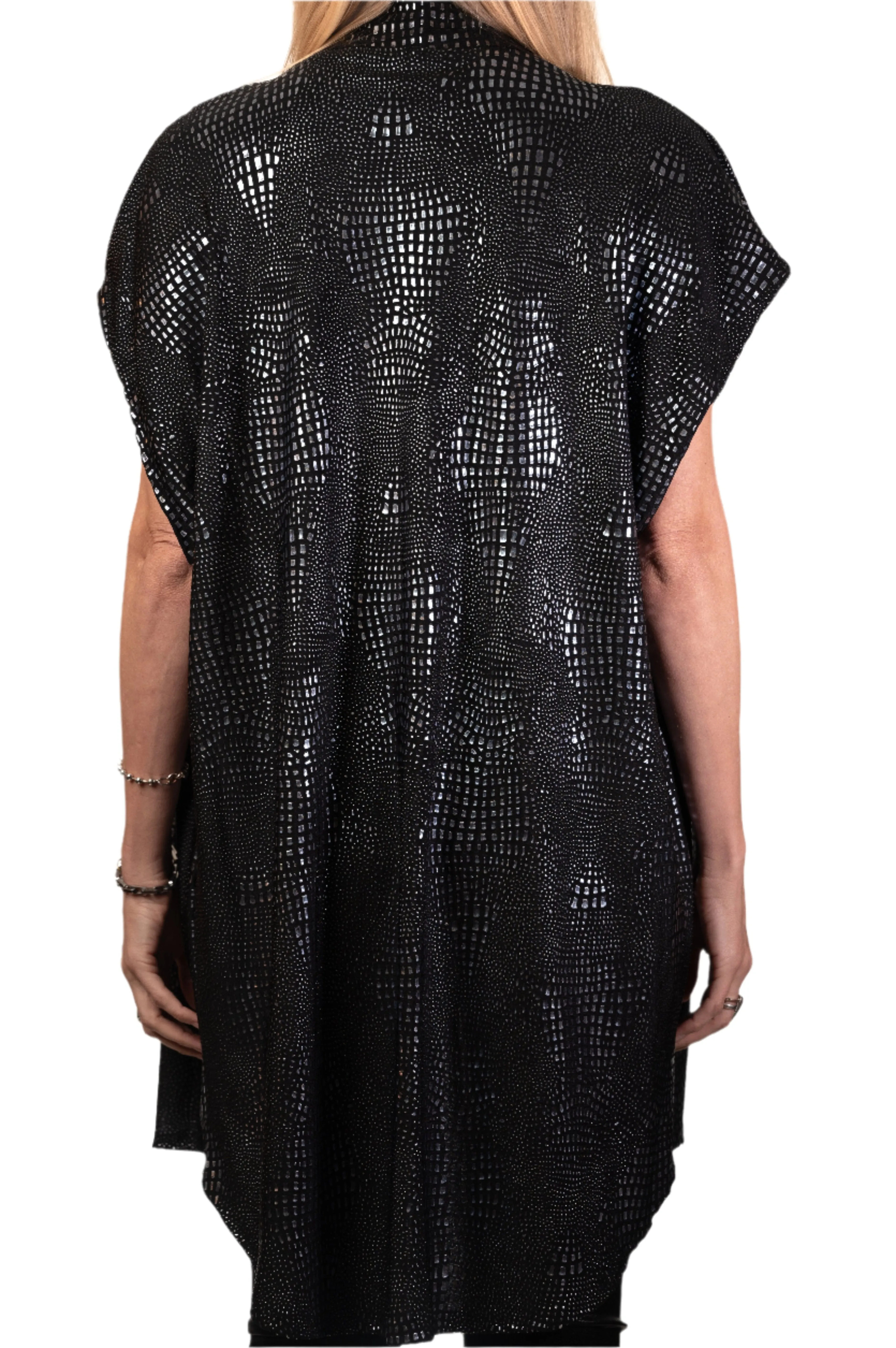 Silver Textured Vest