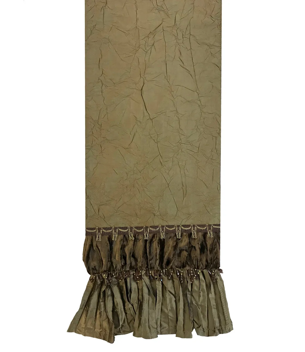 Small Luxury Bronze Silk Table Runner