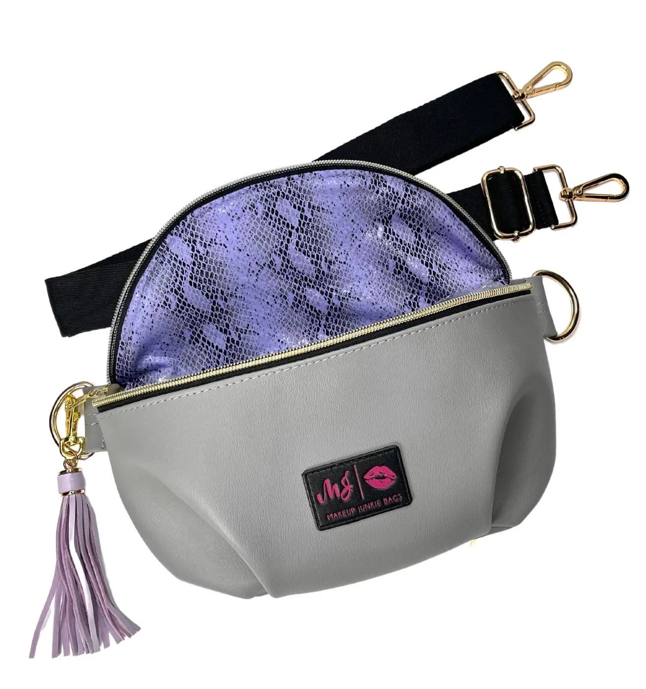 Smooth Gray Vegan Sidekick Bag