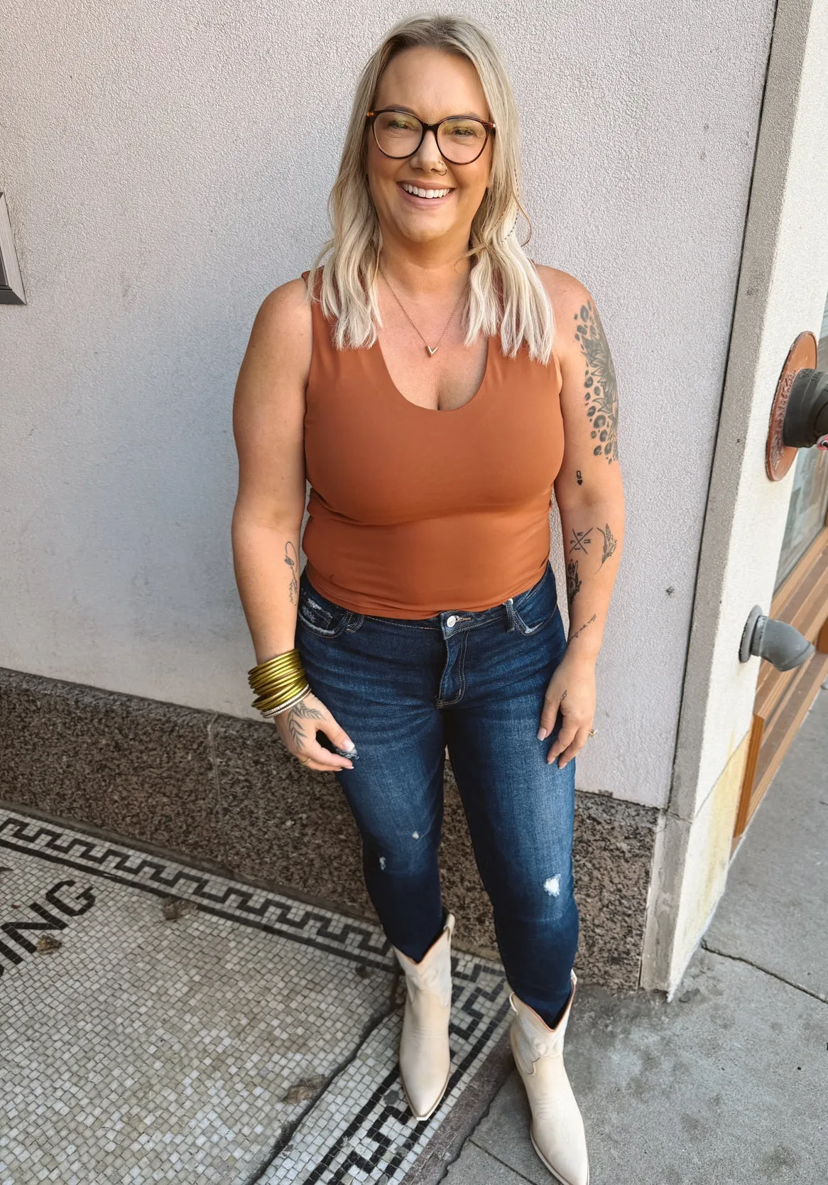 Smooth Style Top-Cinnamon