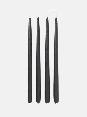 Smooth Taper Candles - Simply Black