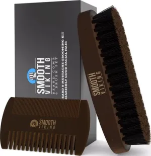 SMOOTH VIKING SET CEPILLO Y PEINETA PARA BARBA