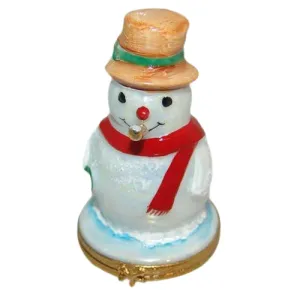 Snowman w Gold Pipe