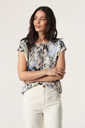 Soaked In Luxury Zaya Top in Parsnip Abstract
