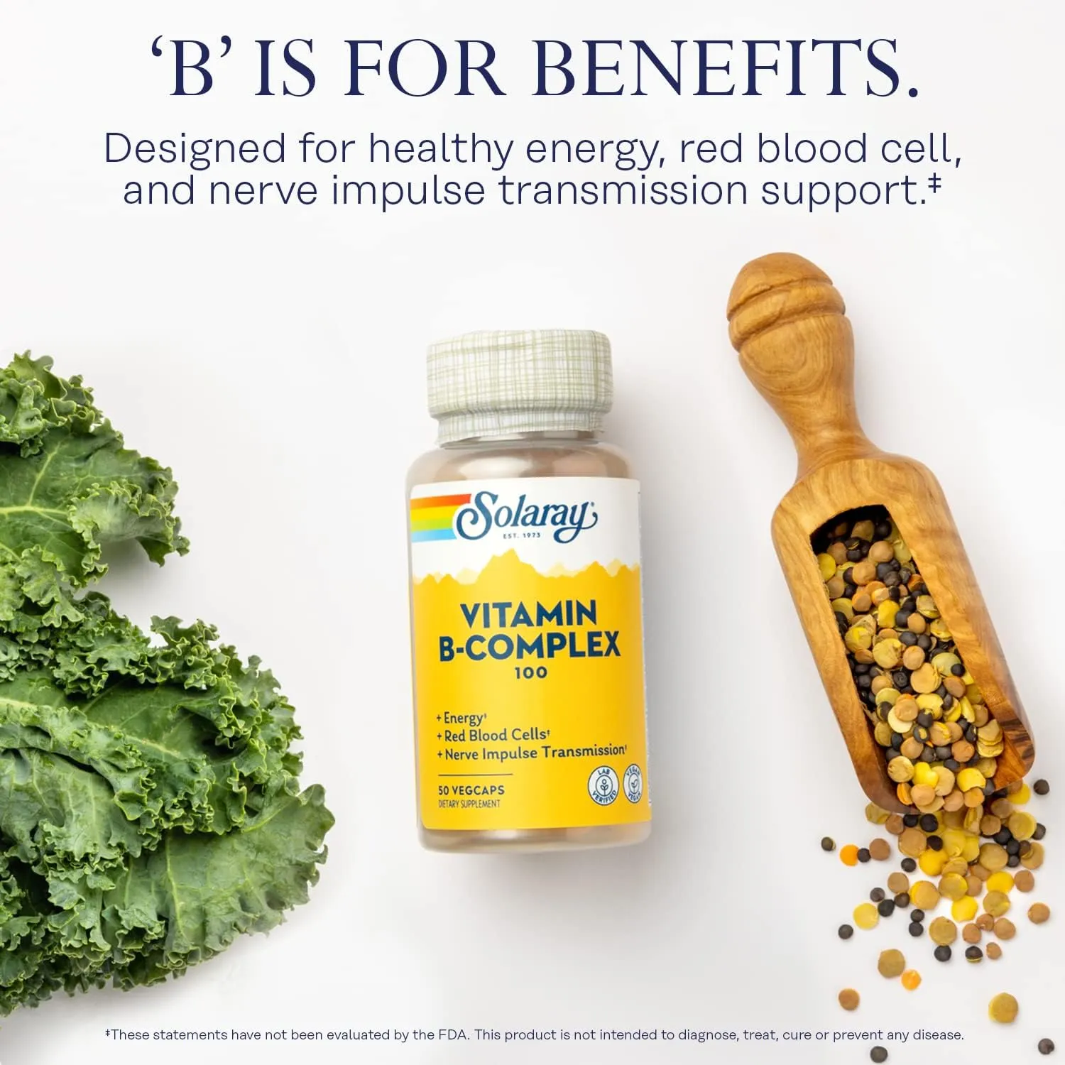 Solaray B-Complex 100 -- 50 Vegetarian Capsules