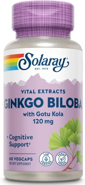 Solaray Ginkgo Biloba Leaf Extract 120 Mg One Daily