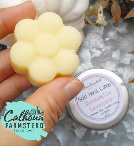 Solid Hand Lotion - Beeswax Lotion - Pocket Sized - Dry Chapped Skin