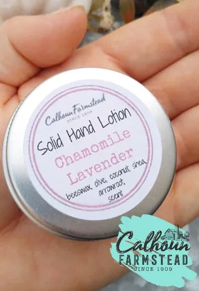 Solid Hand Lotion - Beeswax Lotion - Pocket Sized - Dry Chapped Skin