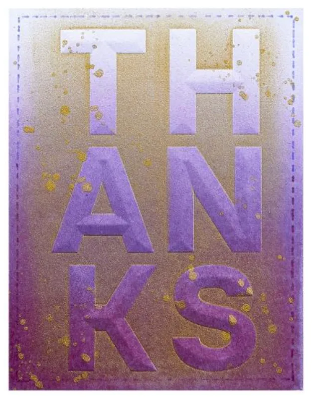Spellbinders A2 Cardfront Beveled Thanks 3D Embossing Folder {W25}