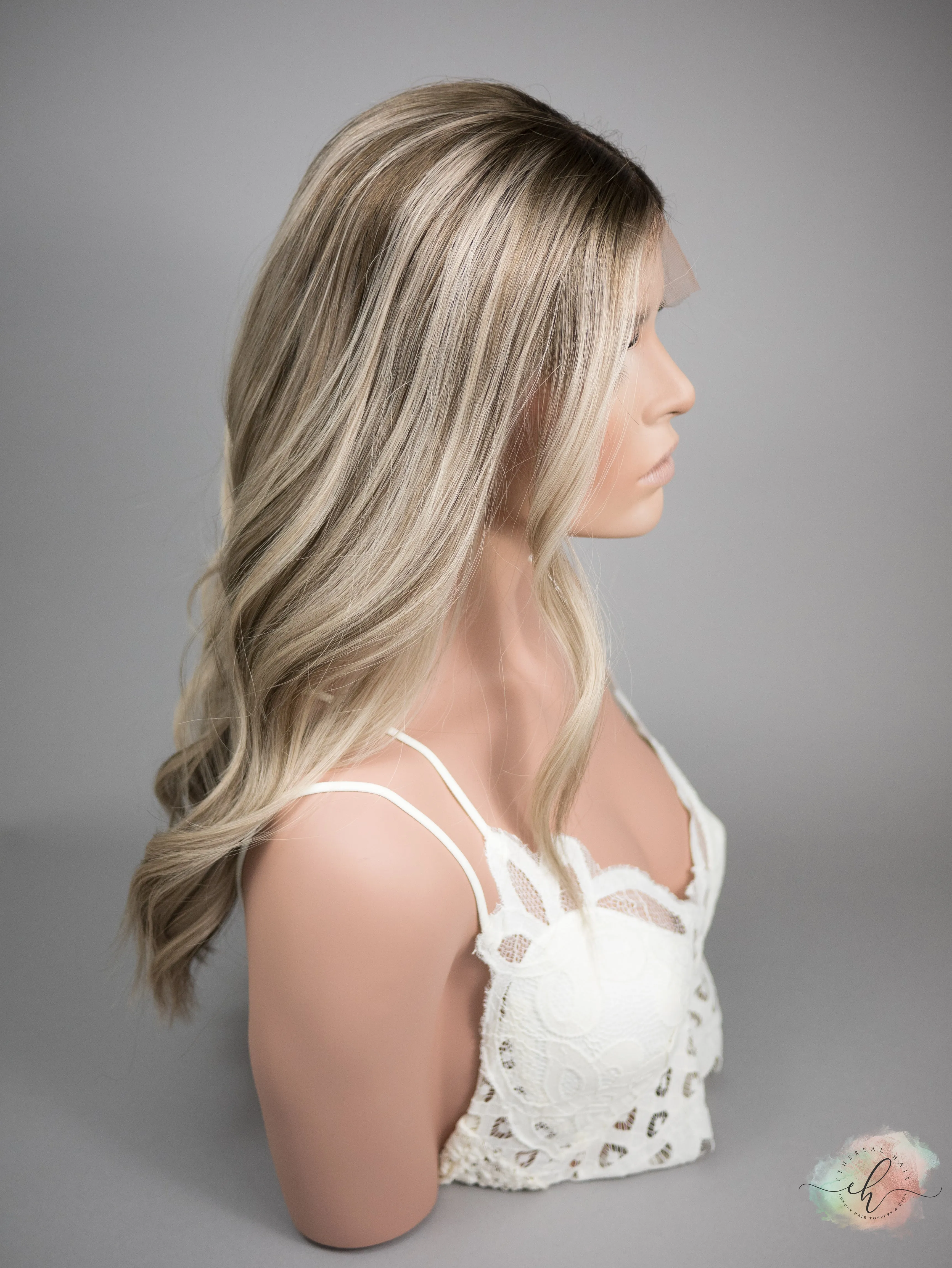 “SPELLBOUND" Exquisite Wig: Lace Top, Sz. M, 21-22"