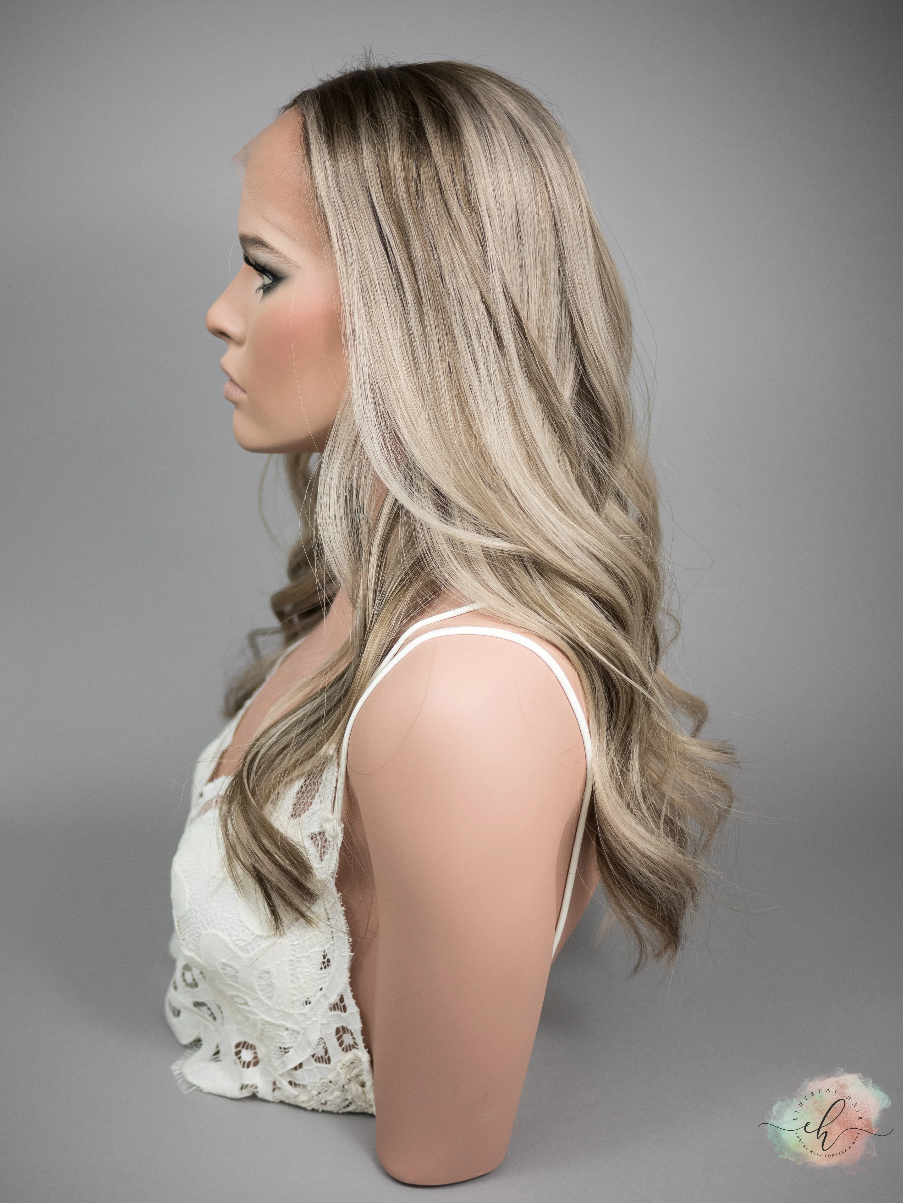 “SPELLBOUND" Exquisite Wig: Lace Top, Sz. M, 21-22"