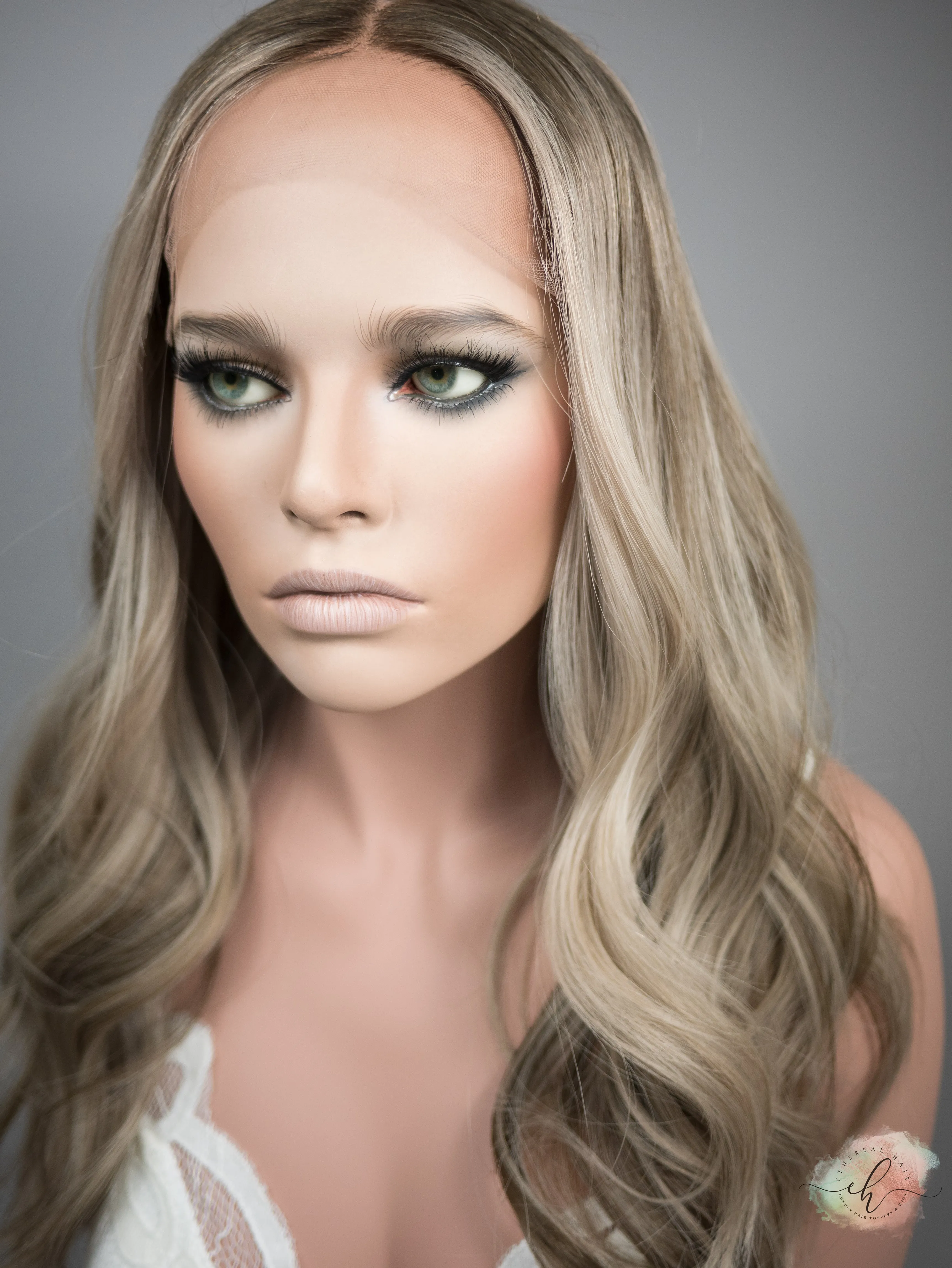 “SPELLBOUND" Exquisite Wig: Lace Top, Sz. M, 21-22"