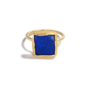 Square Lapis Lazuli Ring