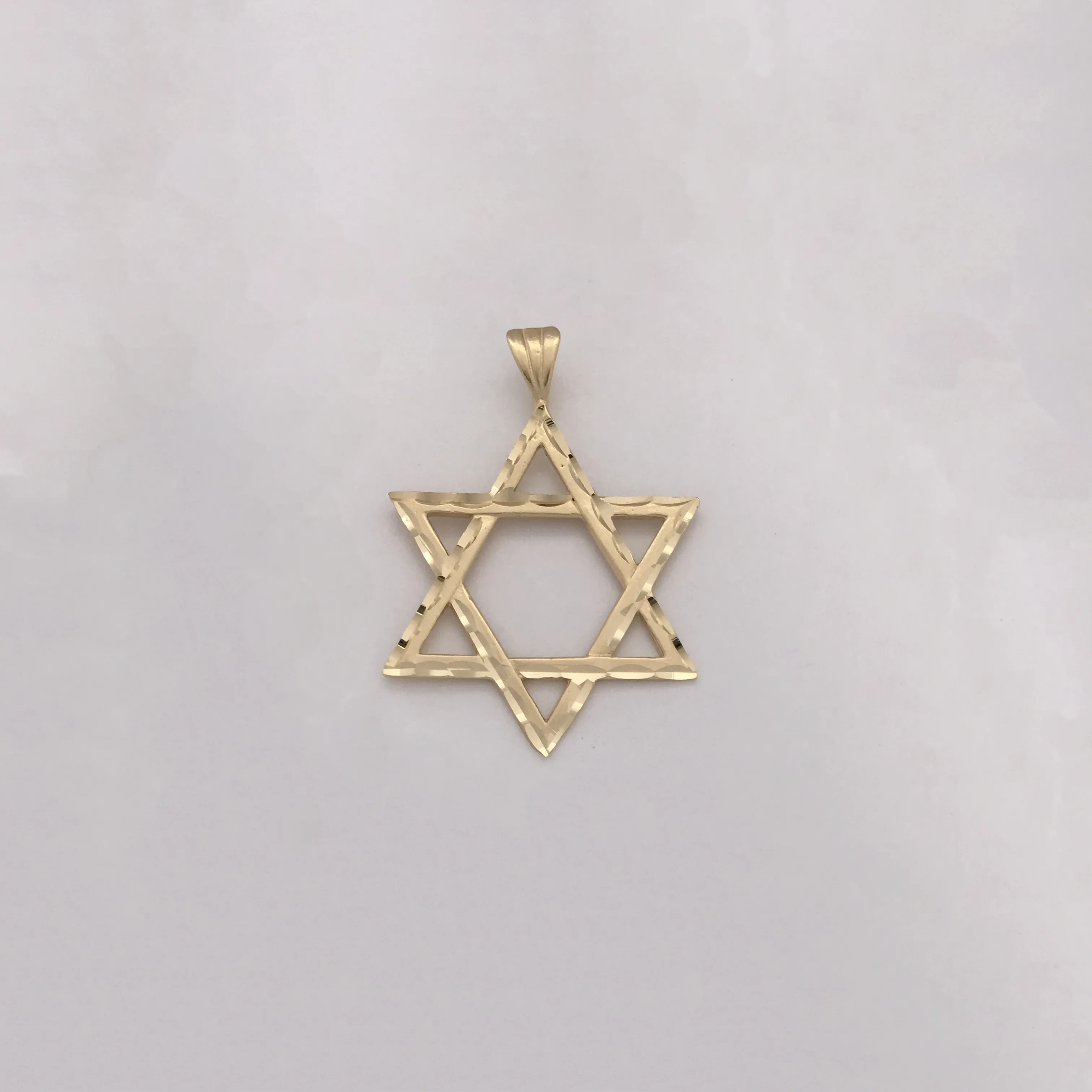 Star of David Diamond Cut Pendant (14K)